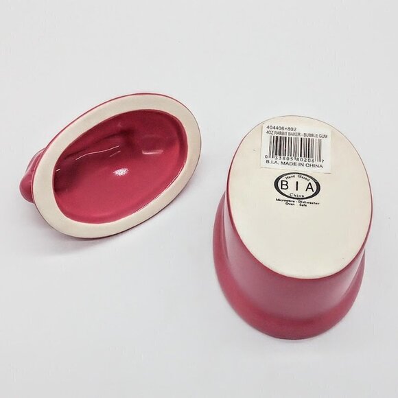 BIA Pink Ceramic Bunny Rabbit Covered Baker NWT - Picture 5 of 6